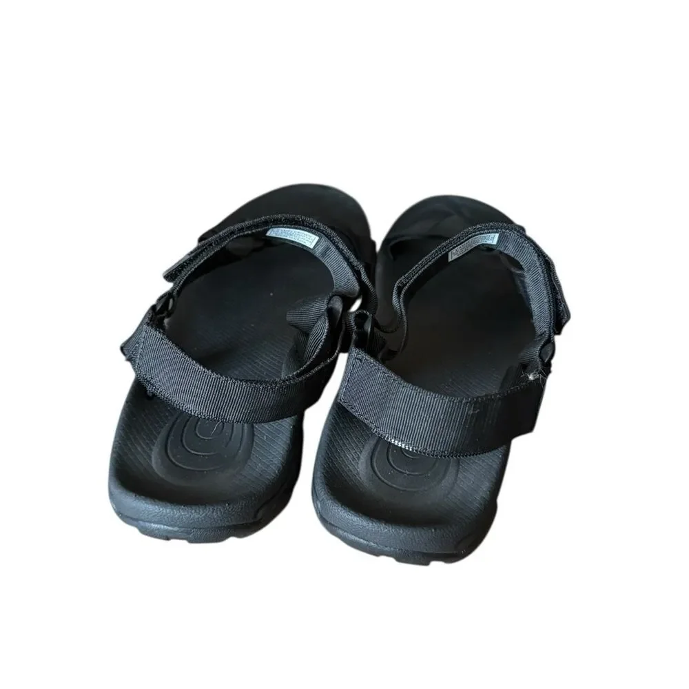 Black Outdoor Sandals , Camel Crown Size 10.